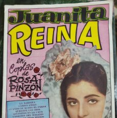 Catálogos de Música: JUANITA REINA CANCIONERO EDITORIAL BISTAGNE DEL ESPECTÁCULO COPLAS DE ROSA PINZÓN...