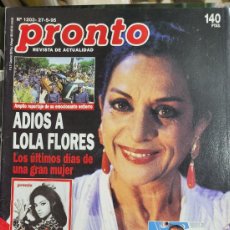 Catálogos de Música: LOLA FLORES REVISTA PRONTO N. 1.203, 27-5-95...