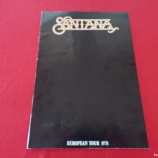 Catálogos de Música: SANTANA - EUROPEAN TOUR 1978 - PROGRAMA ORIGINAL