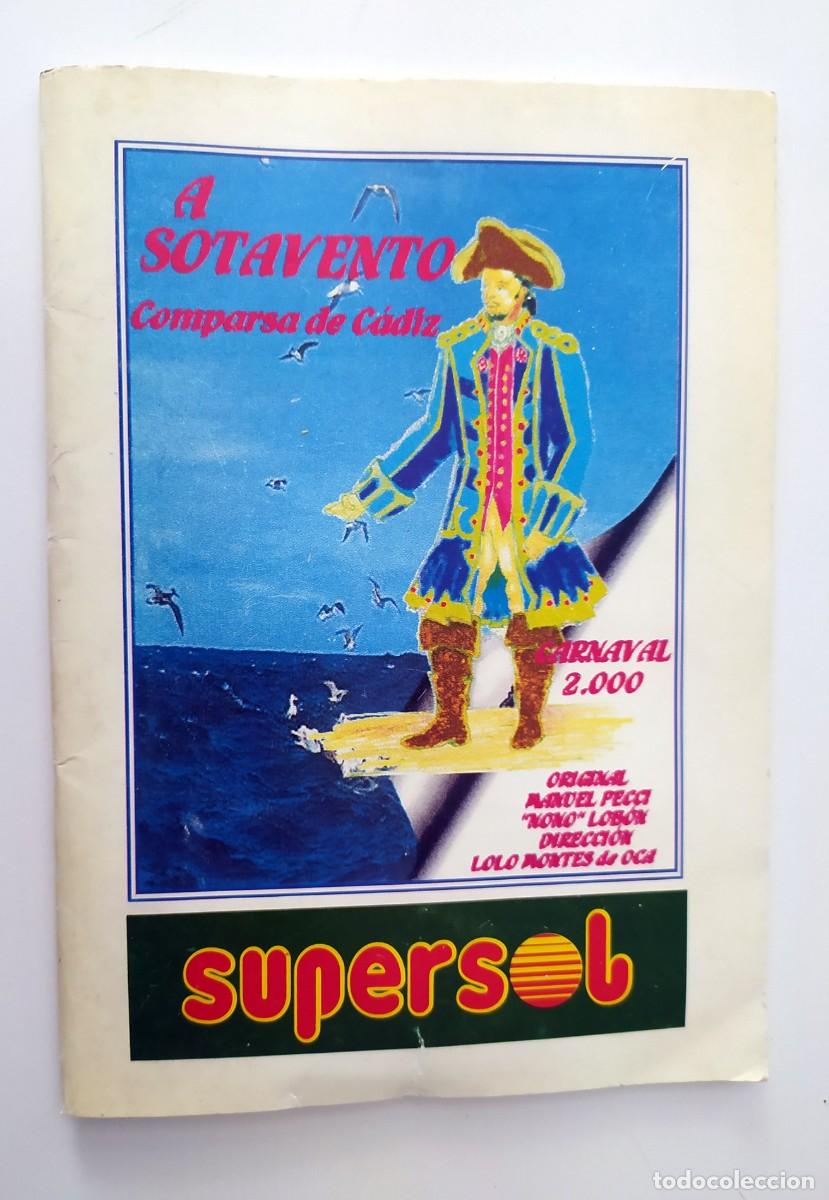 Cat&aacute;logos de m&uacute;sica: LIBRETO CARNAVAL DE CADIZ 2000 COMPARSA A SOTAVENTO - Foto 1