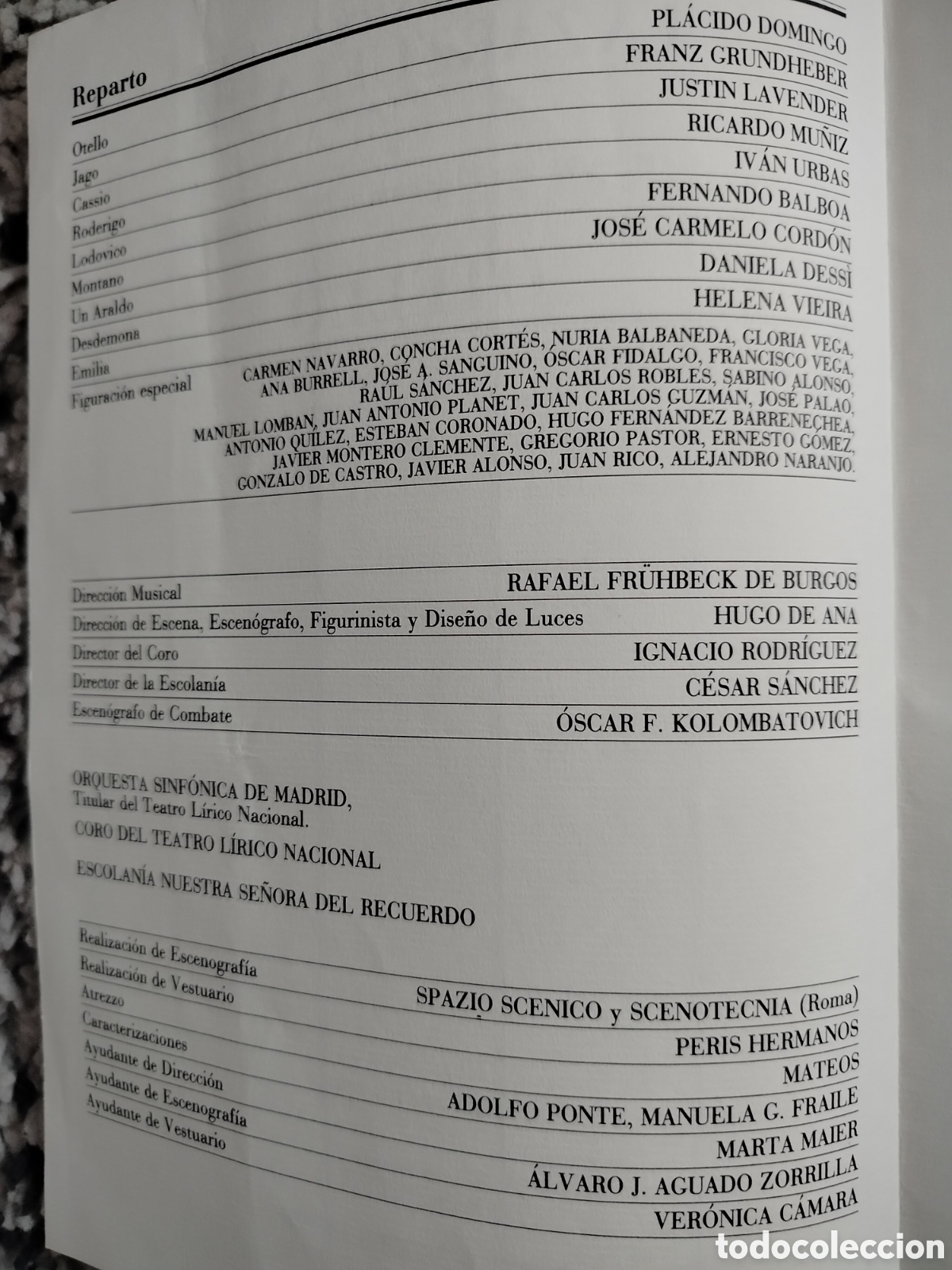 Cat&aacute;logos de m&uacute;sica: 2xProgramas de Mano 1991 - Foto 2