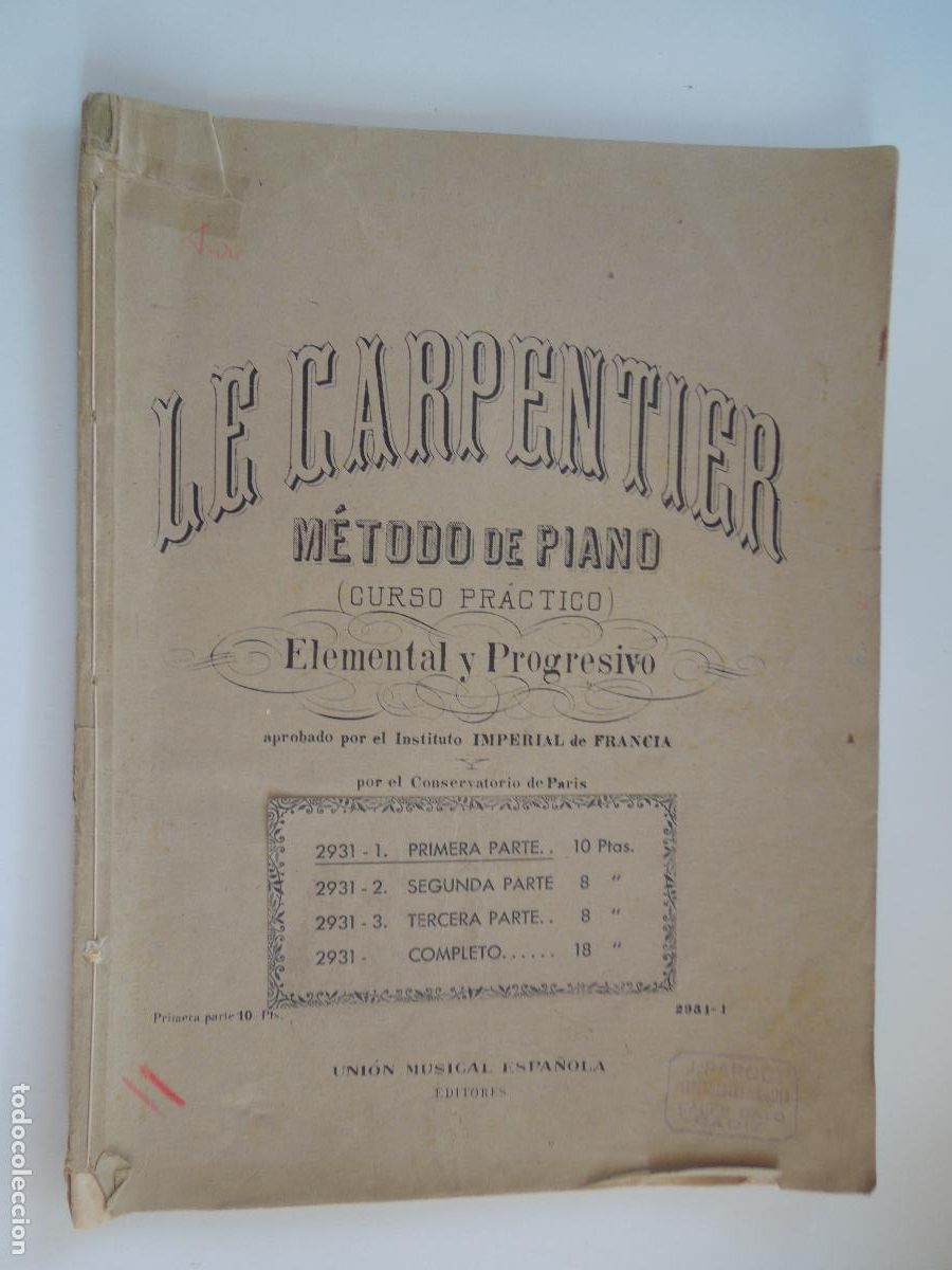 Cat&aacute;logos de m&uacute;sica: METODO DE PIANO -CURSO PRACTICO ELEMENTAL Y PROGRESIVO - LE CARPENTIER - Foto 1
