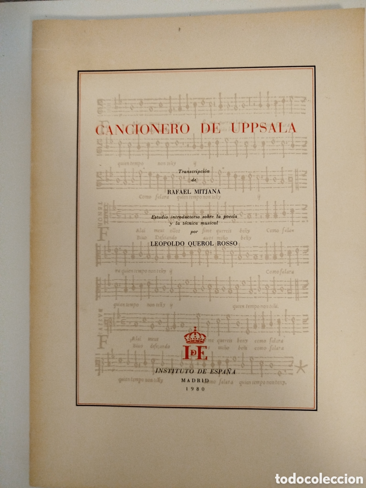Cat&aacute;logos de m&uacute;sica: Cancionero de Uppsala - Foto 1