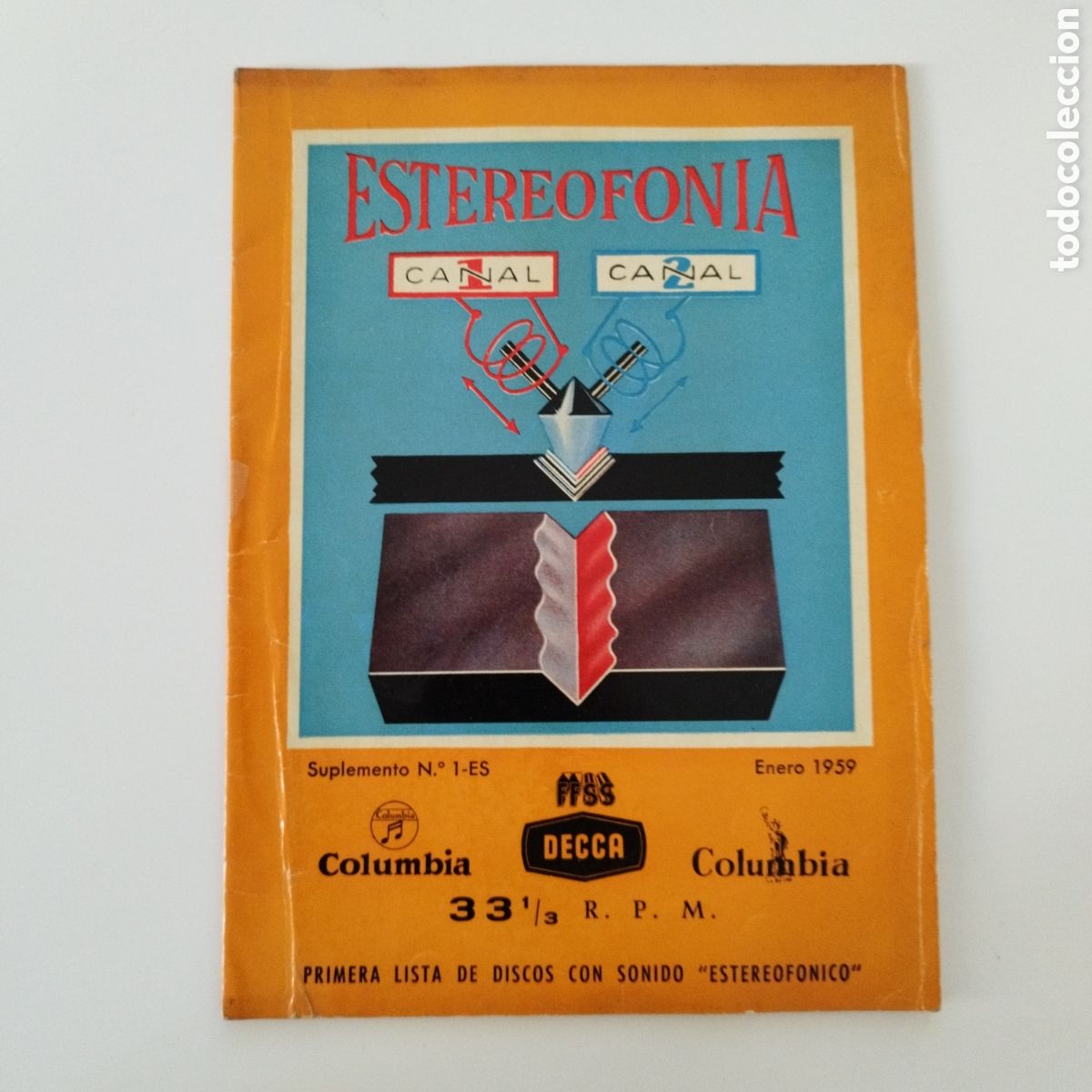 Cat&aacute;logos de m&uacute;sica: ESTEREOFONIA / CATALOGO / 1959 / COLUMBIA DECCA / PUBLICIDAD