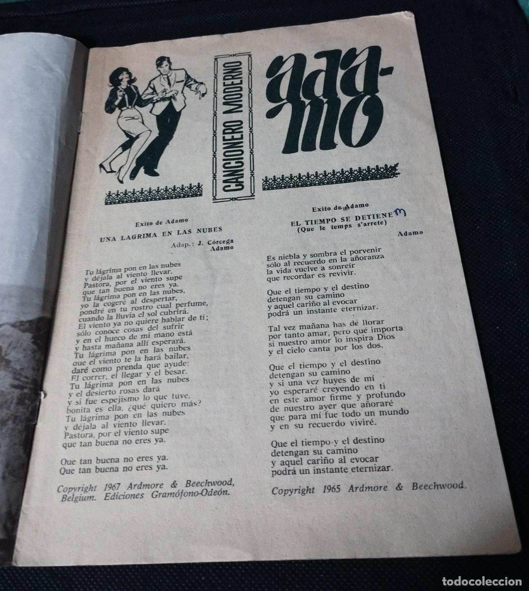 Cat&aacute;logos de m&uacute;sica: Cancionero de Adamo de 1965 - Foto 2