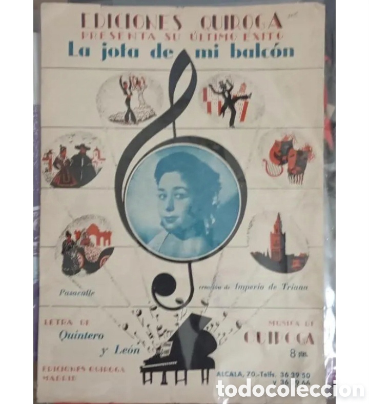 Cat&aacute;logos de m&uacute;sica: EDICIONES QUIROGA, LA JOTA DE MI BALCON - Foto 1