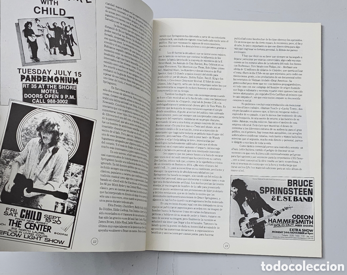Cat&aacute;logos de m&uacute;sica: LIBRO BRUCE SPRINGSTEEN (Espa&ntilde;a - La Mascara - 1992) - Foto 11