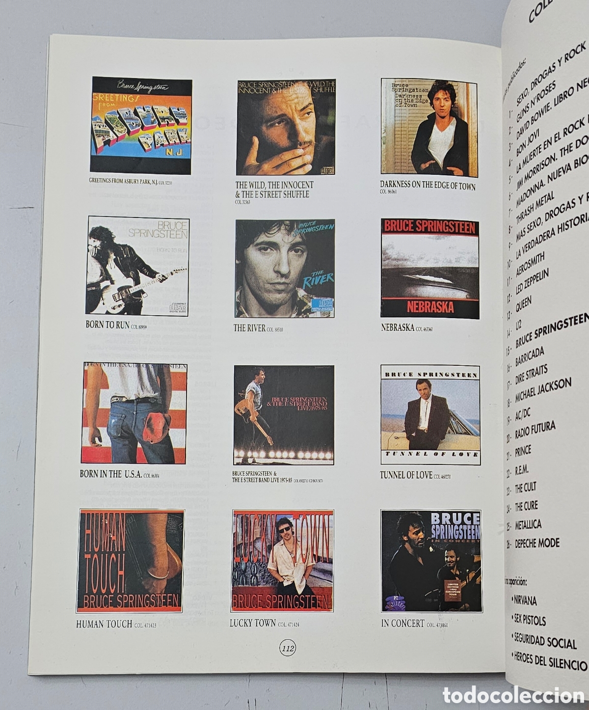 Cat&aacute;logos de m&uacute;sica: LIBRO BRUCE SPRINGSTEEN (Espa&ntilde;a - La Mascara - 1992) - Foto 27