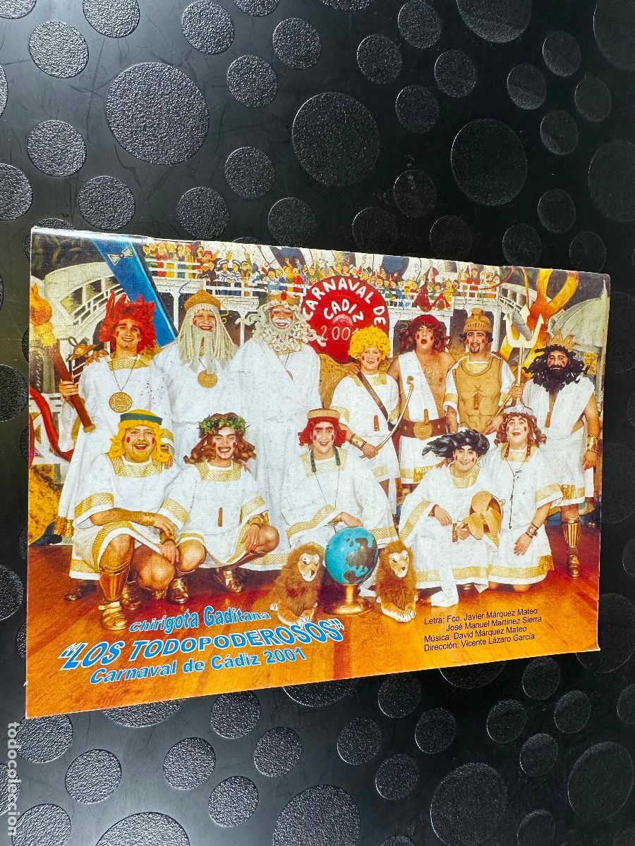 Cat&aacute;logos de m&uacute;sica: CARNAVAL DE C&Aacute;DIZ . LIBRETO 2001 CHIRIGOTA LOS TODOPODEROSOS - Foto 1
