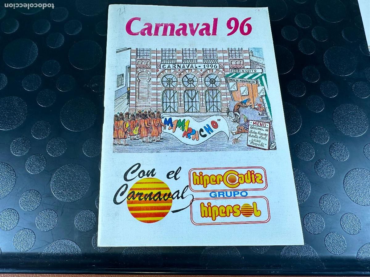 Cat&aacute;logos de m&uacute;sica: CARNAVAL DE C&Aacute;DIZ . LIBRETO 1996 MAMARRACHO - Foto 1