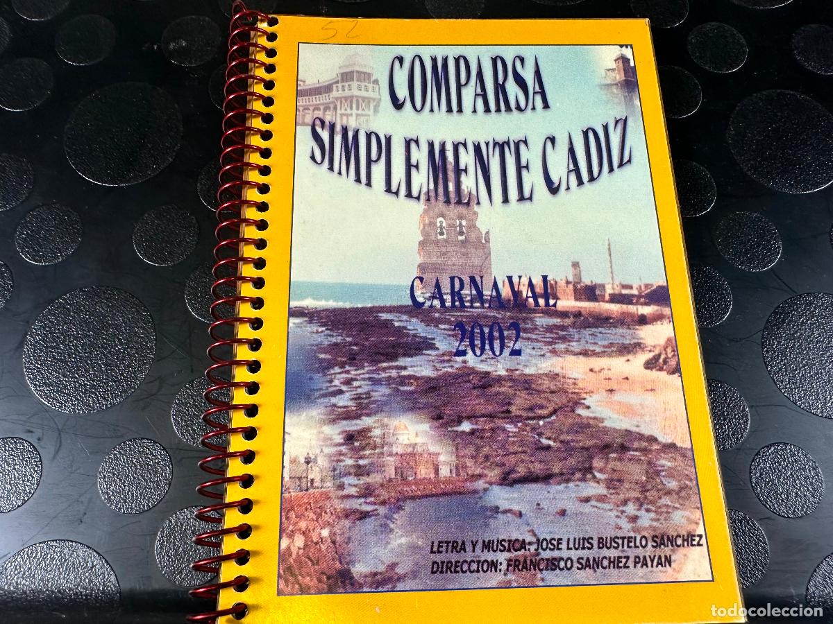 Cat&aacute;logos de m&uacute;sica: CARNAVAL DE C&Aacute;DIZ . LIBRETO 2002 COMPARSA SIMPLEMENTE C&Aacute;DIZ - Foto 1