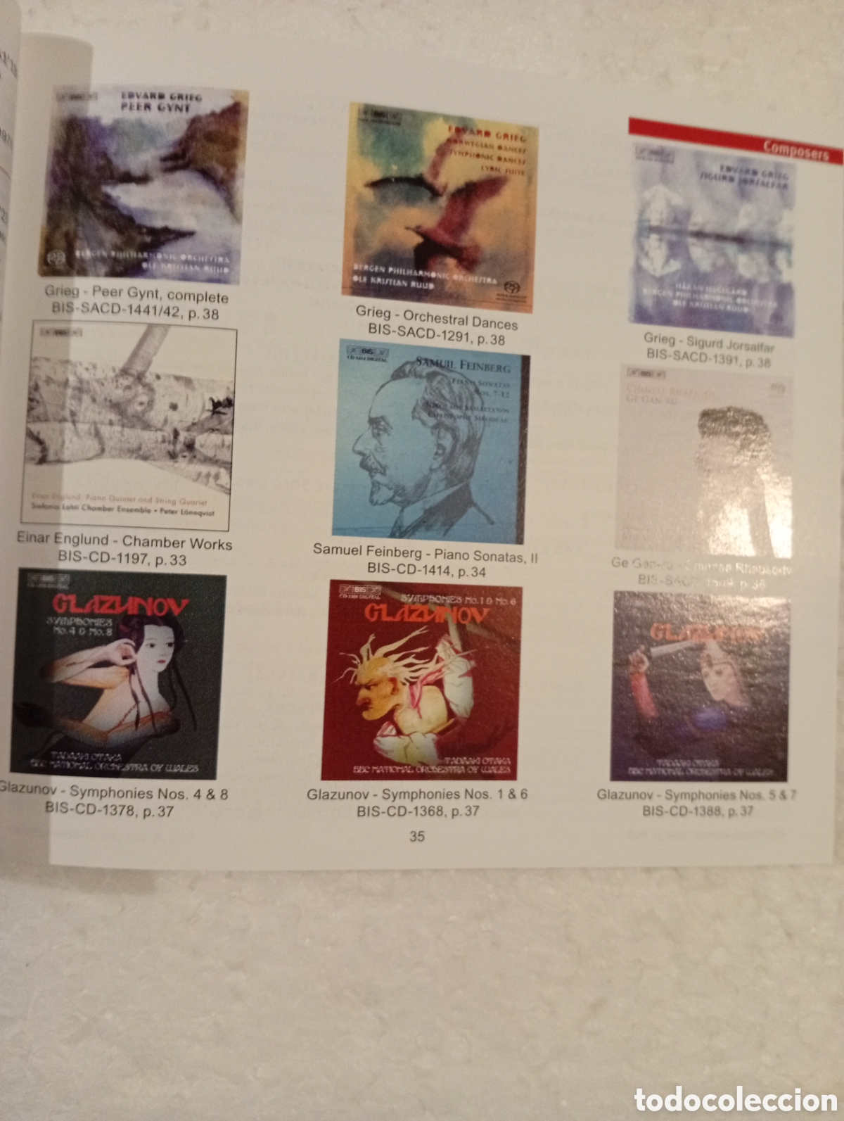 Cat&aacute;logos de m&uacute;sica: BIS. CAT&Aacute;LOGO COMPLETO 2005. - Foto 13
