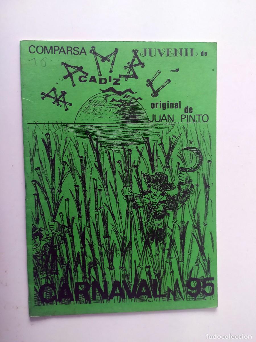 Cat&aacute;logos de m&uacute;sica: LIBRETO CARNAVAL DE CADIZ 1995 COMPARSA JUVENIL BAMB&Uacute; - Foto 1
