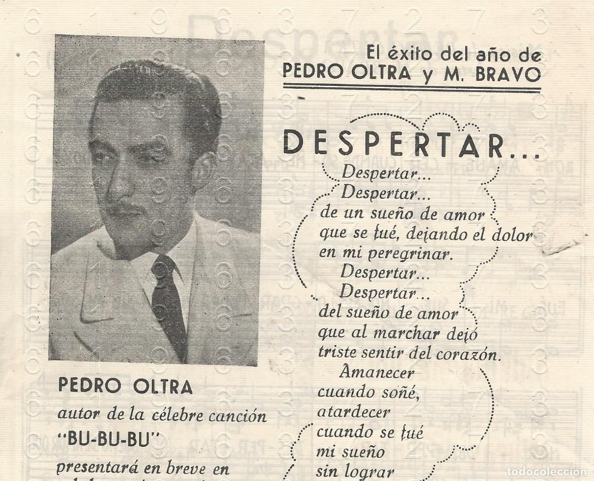 Musikkataloge: PEDRO OLTRA DESPERTAR CANCIONERO B08