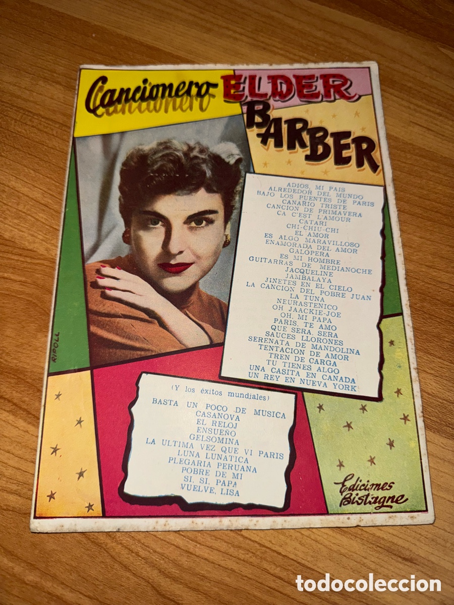 Cat&aacute;logos de m&uacute;sica: Elder Barber - Cancionero - Foto 1