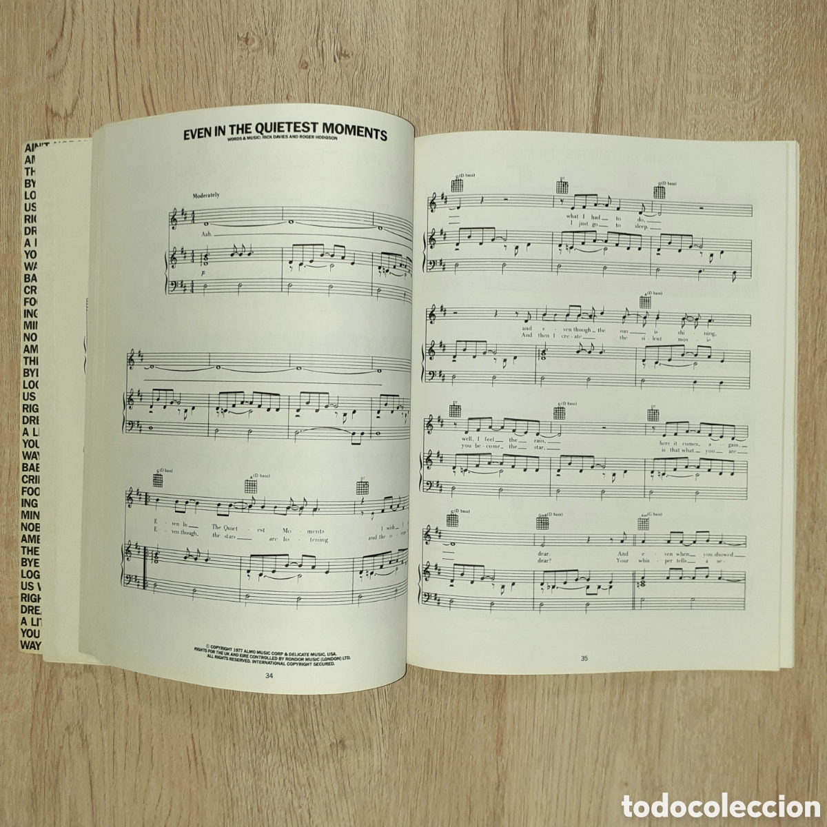 Cat&aacute;logos de m&uacute;sica: Libro partituras SUPERTRAMP Anthology - Foto 11