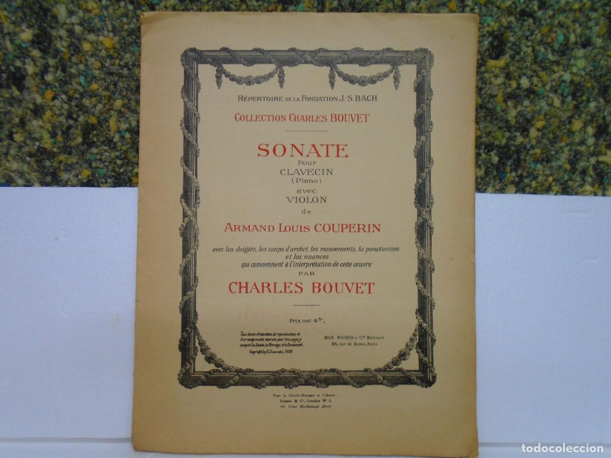 Cat&aacute;logos de m&uacute;sica: ARMAND LOUIS COUPERIN/SONATE/E. DEMETS,1908. - Foto 1