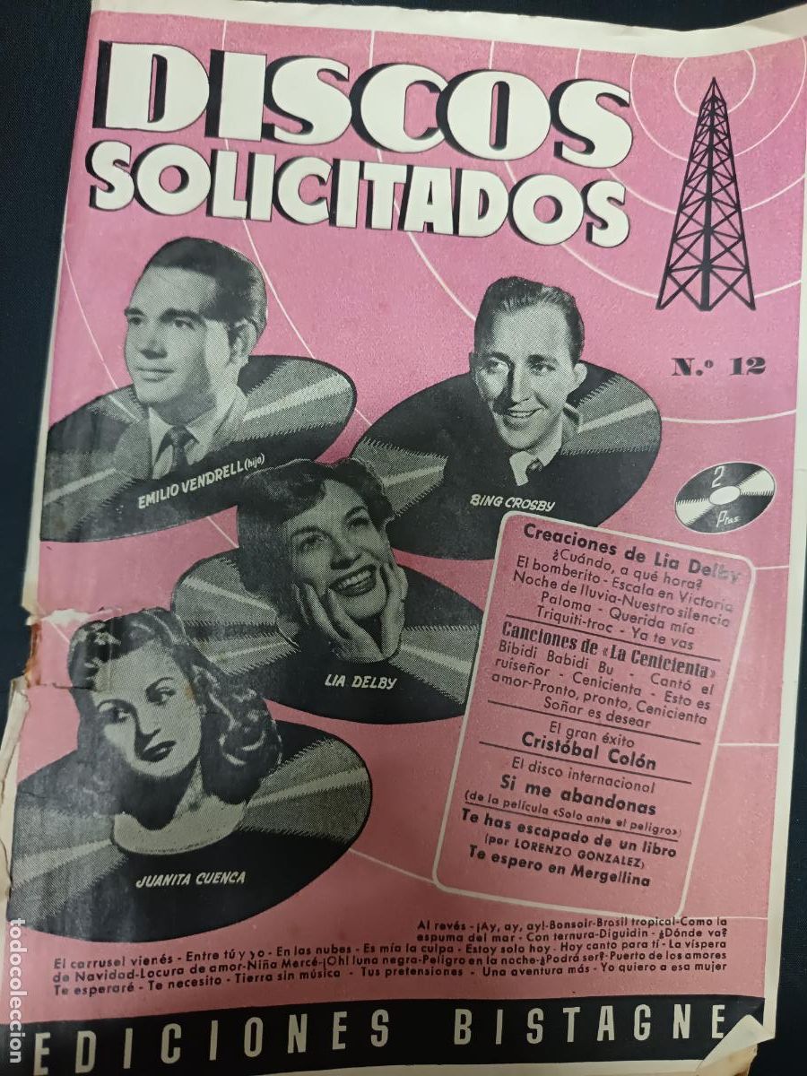Cat&aacute;logos de m&uacute;sica: Cancionero. Discos solicitados - Foto 1