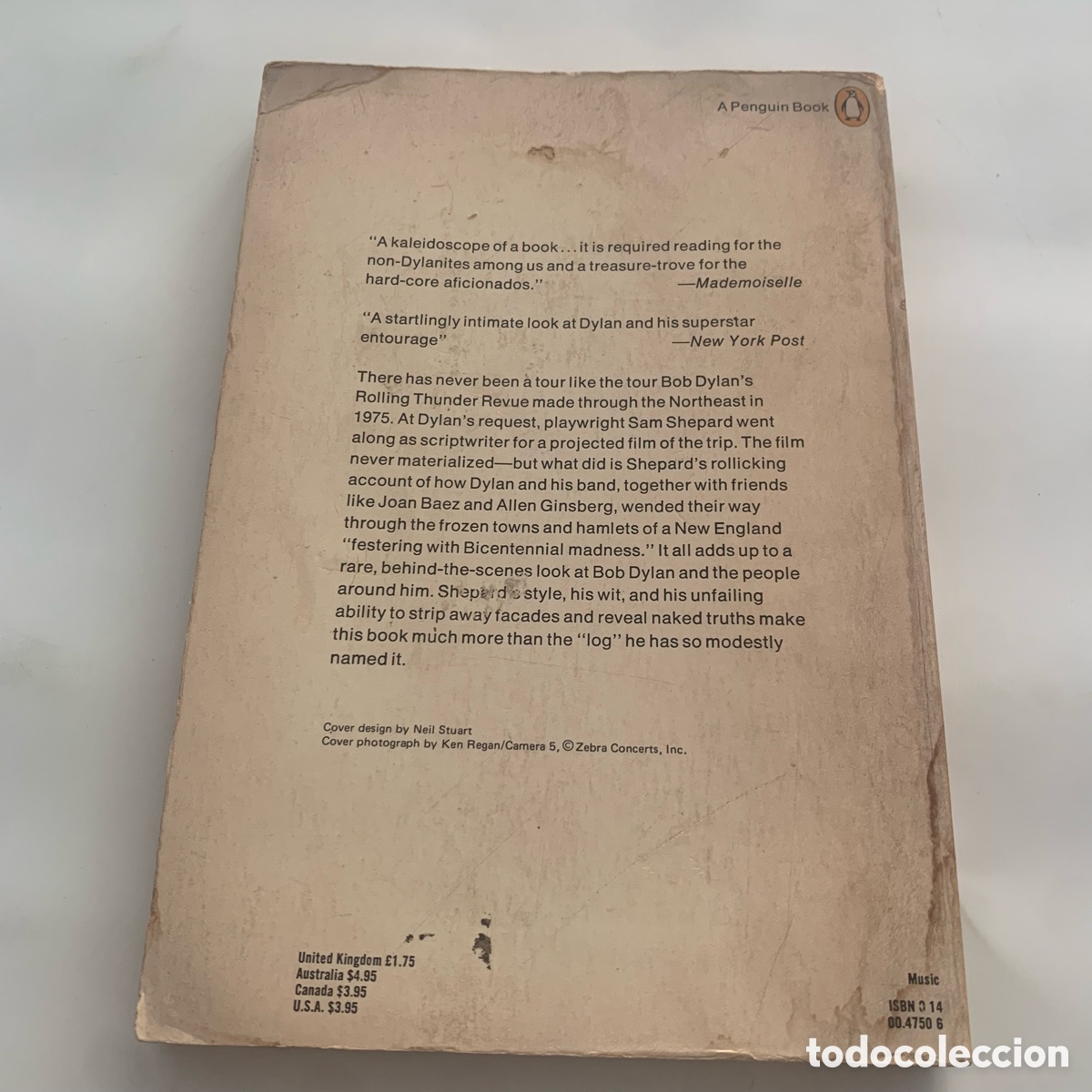 Cat&aacute;logos de m&uacute;sica: LIBRO DE 1978 BOB DYLAN ROLLING THUNDER LOGBOOK - Foto 7
