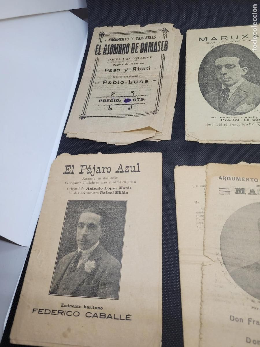 Cat&aacute;logos de m&uacute;sica: Programas antiguos Zarzuela Argumentos teatro y simiares - Foto 5