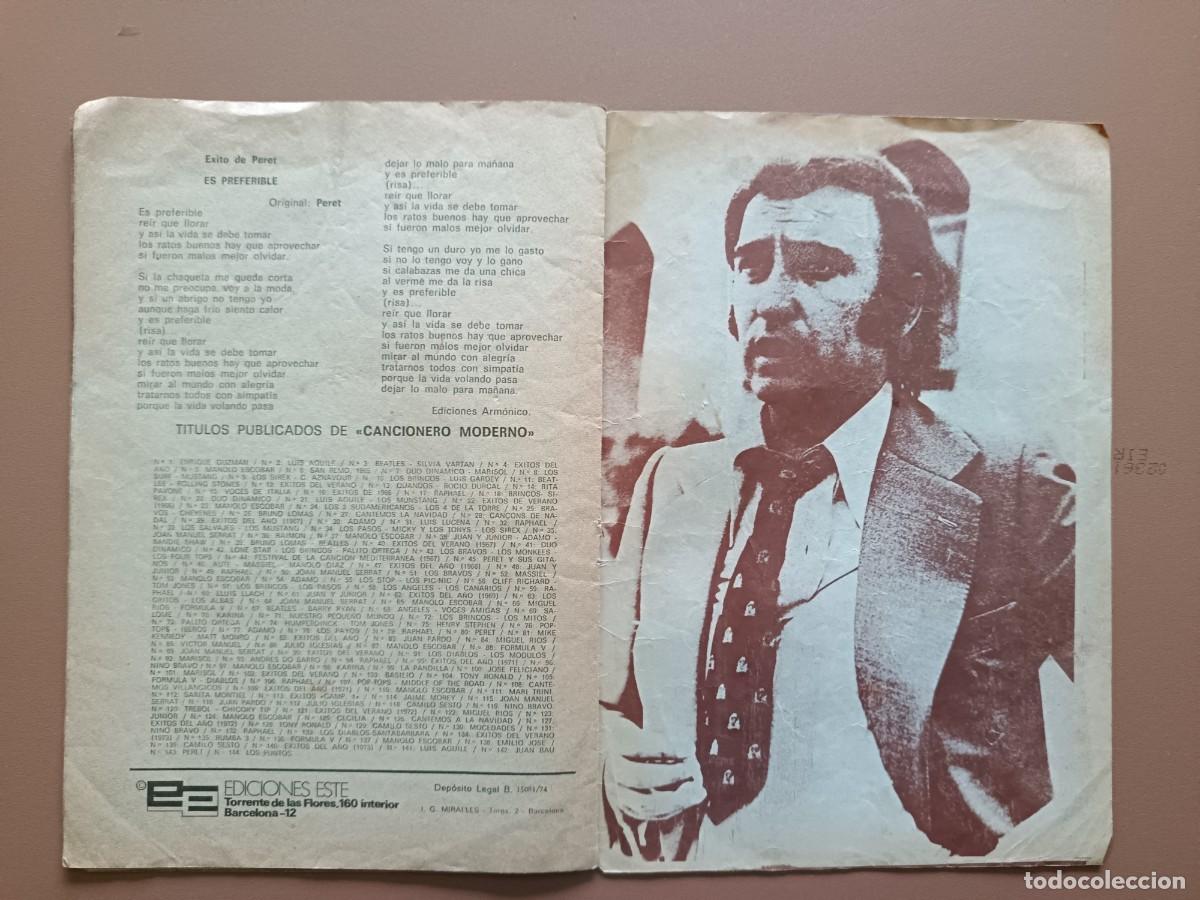 Cat&aacute;logos de m&uacute;sica: CANCIONERO MODERNO: PERET - Foto 4