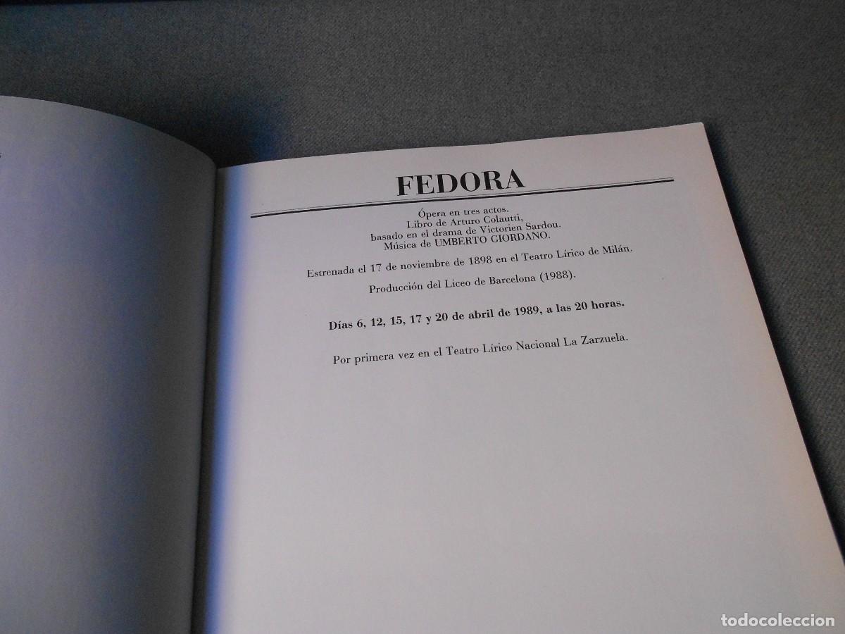 Cat&aacute;logos de m&uacute;sica: LIBRETO DE OPERA FEDORA - Foto 3