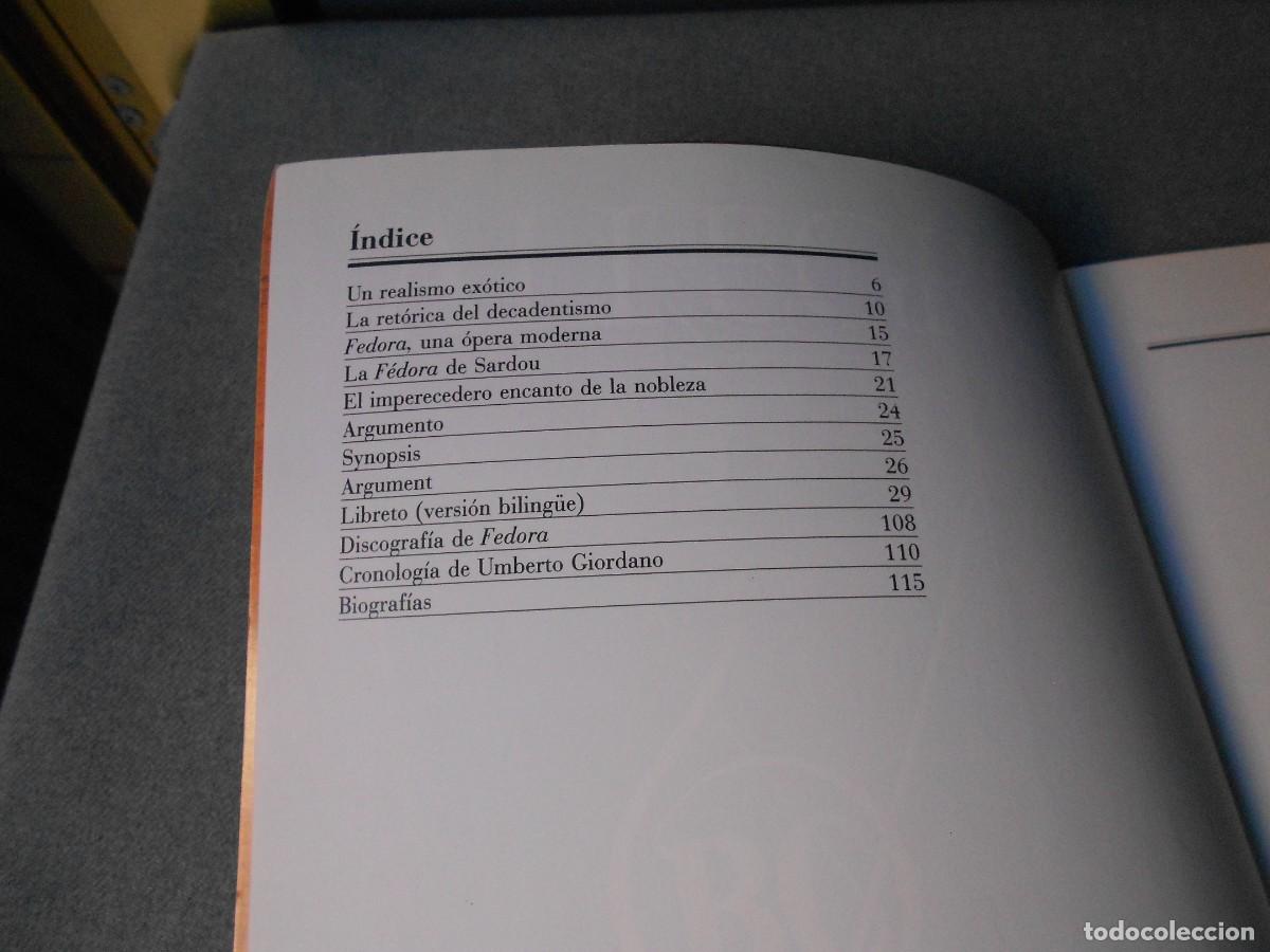 Cat&aacute;logos de m&uacute;sica: LIBRETO DE OPERA FEDORA - Foto 4