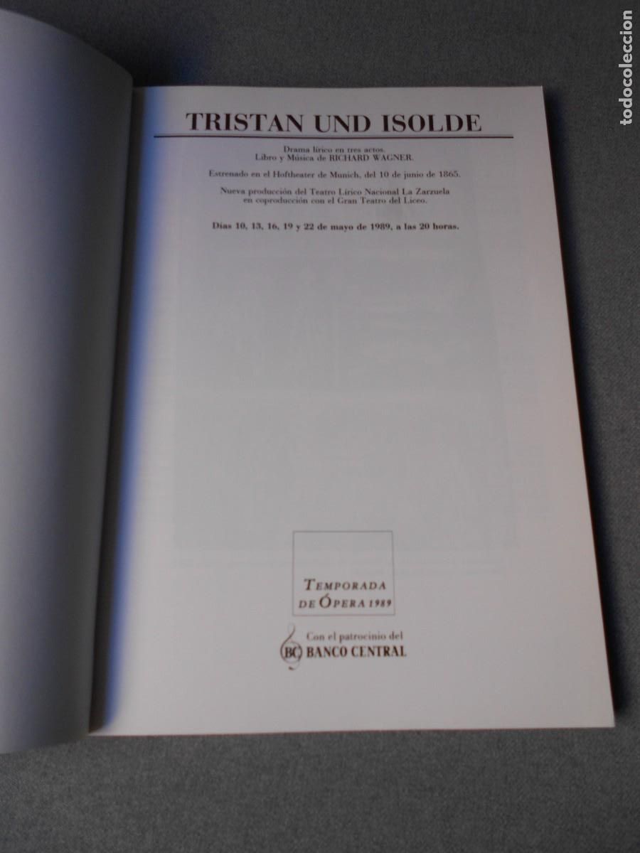 Cat&aacute;logos de m&uacute;sica: LIBRETO DE OPERA TRISTAN UND ISOLDE - Foto 2