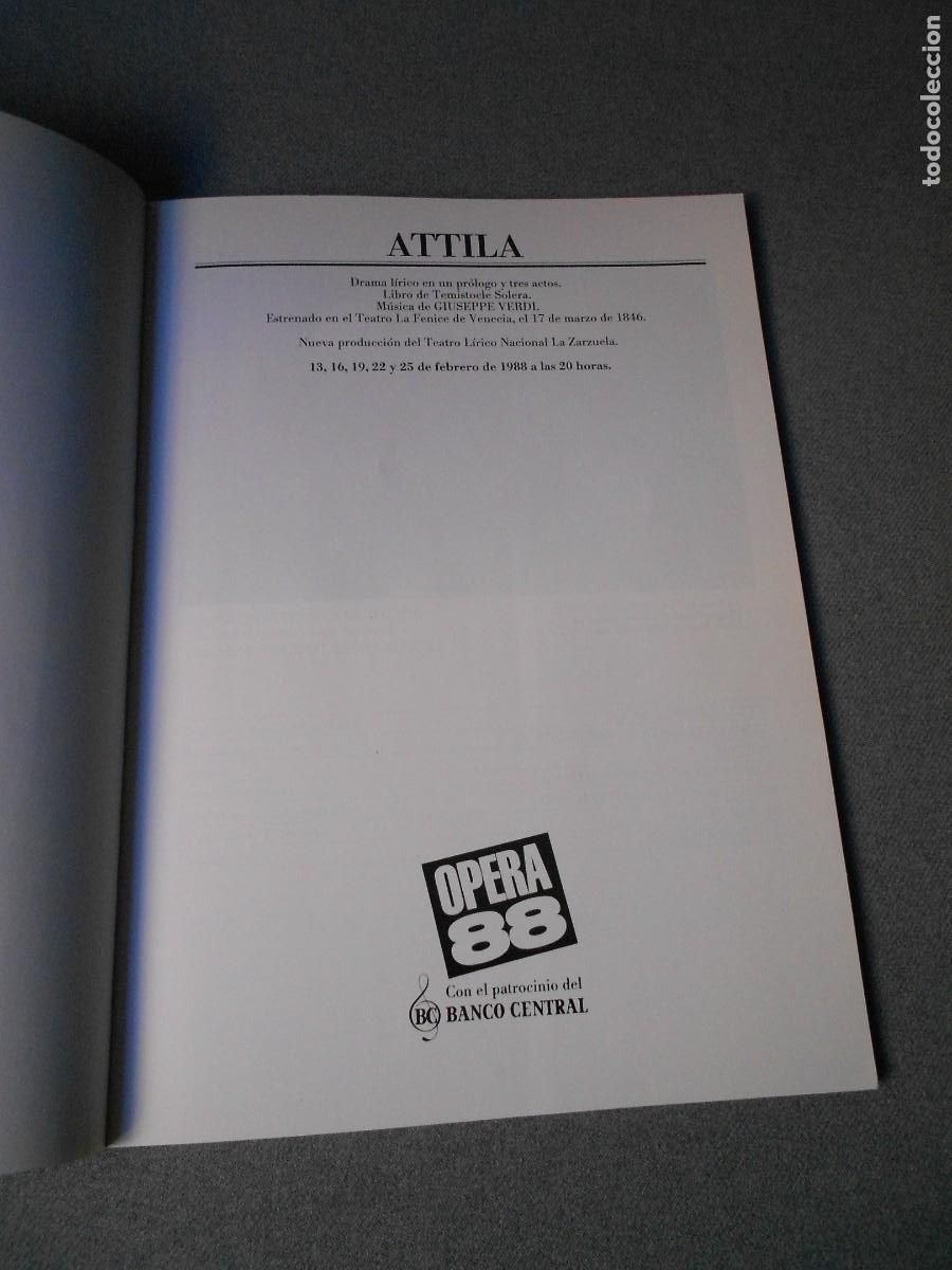 Cat&aacute;logos de m&uacute;sica: LIBRETO DE OPERA ATTILA - Foto 2