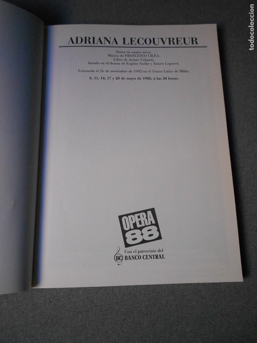 Cat&aacute;logos de m&uacute;sica: LIBRETO DE OPERA ADRIANA LECOUVRE&Uuml;R - Foto 2