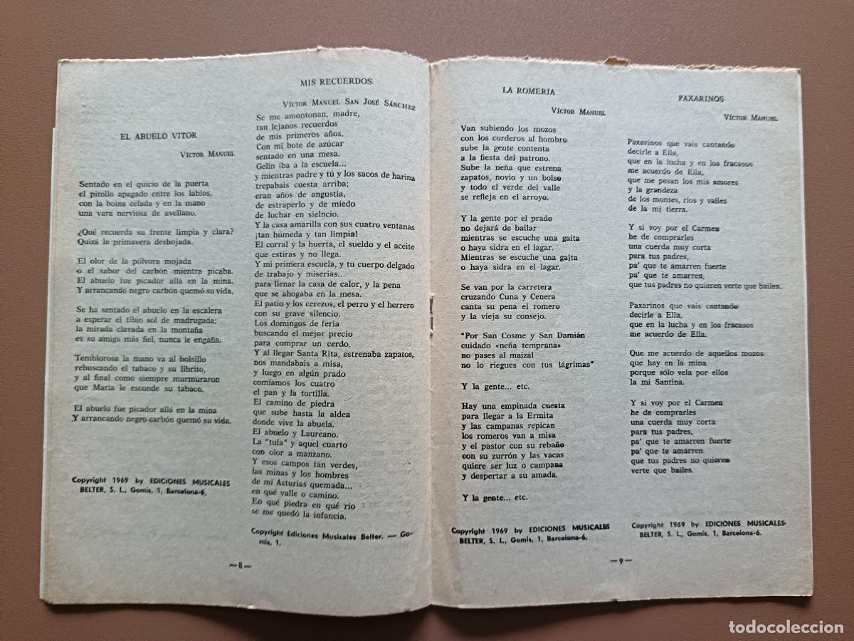 Cat&aacute;logos de m&uacute;sica: VICTOR MANUEL- TODOS SUS &Eacute;XITOS - 1969 - Foto 5