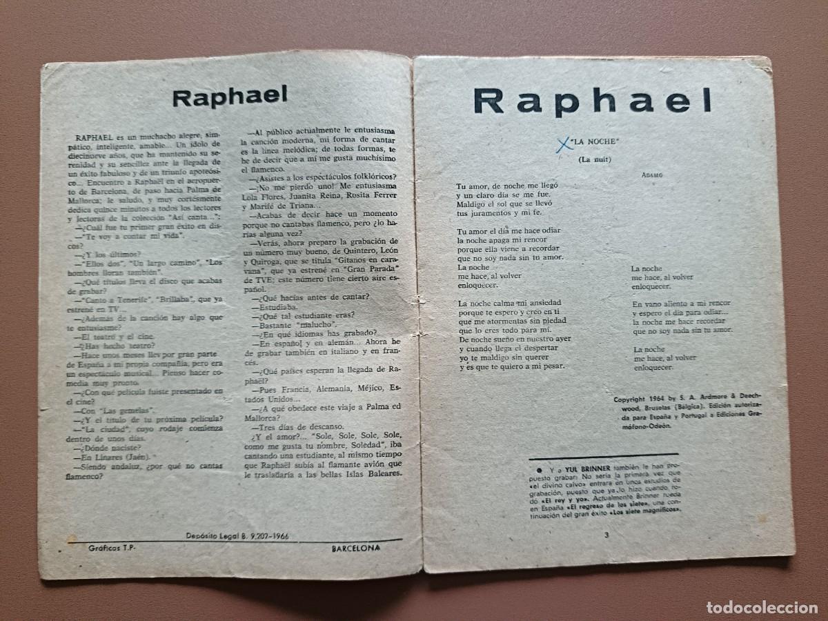 Cat&aacute;logos de m&uacute;sica: RAPHAEL- AS&Iacute; CANTA...1966 - Foto 2