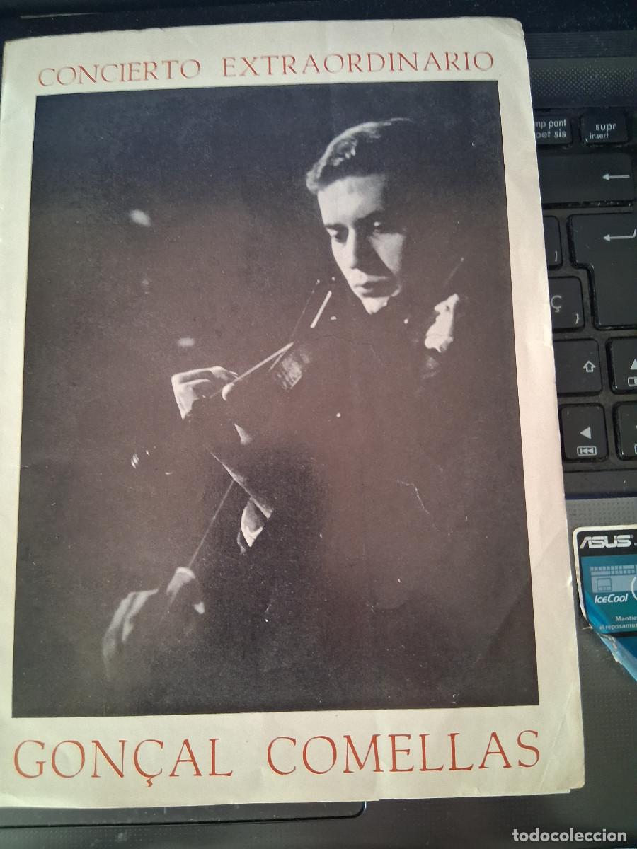 Cat&aacute;logos de M&uacute;sica: Gon&ccedil;al Comellas Concierto extraordinario programa Gon&ccedil;al Comellas Viol&iacute;n y M&ordf; Gloria Vila Puig Pian