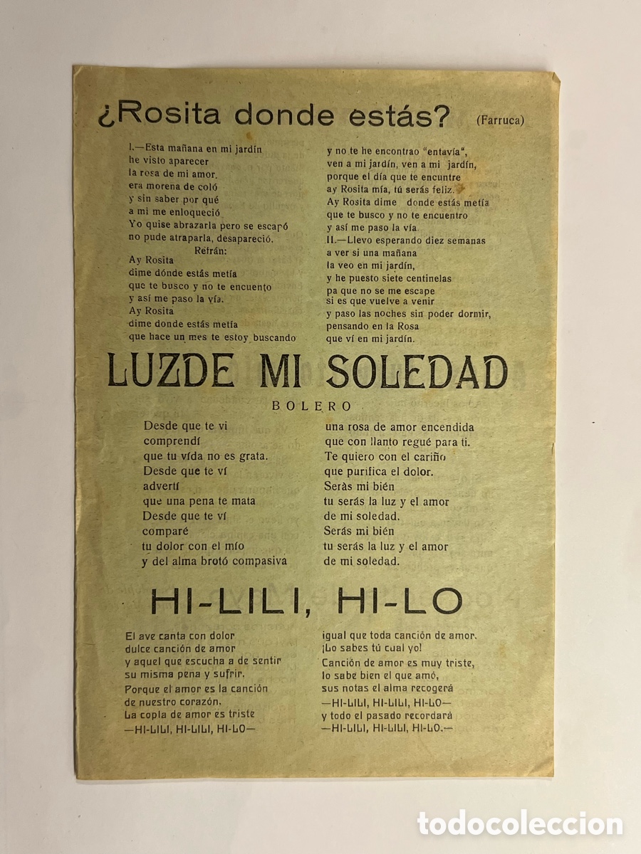 Cat&aacute;logos de M&uacute;sica: Estambul.., L&aacute;grimas de novia.., Pequinesa.., El Rey de la Carretera.., Balanza de mi querer..