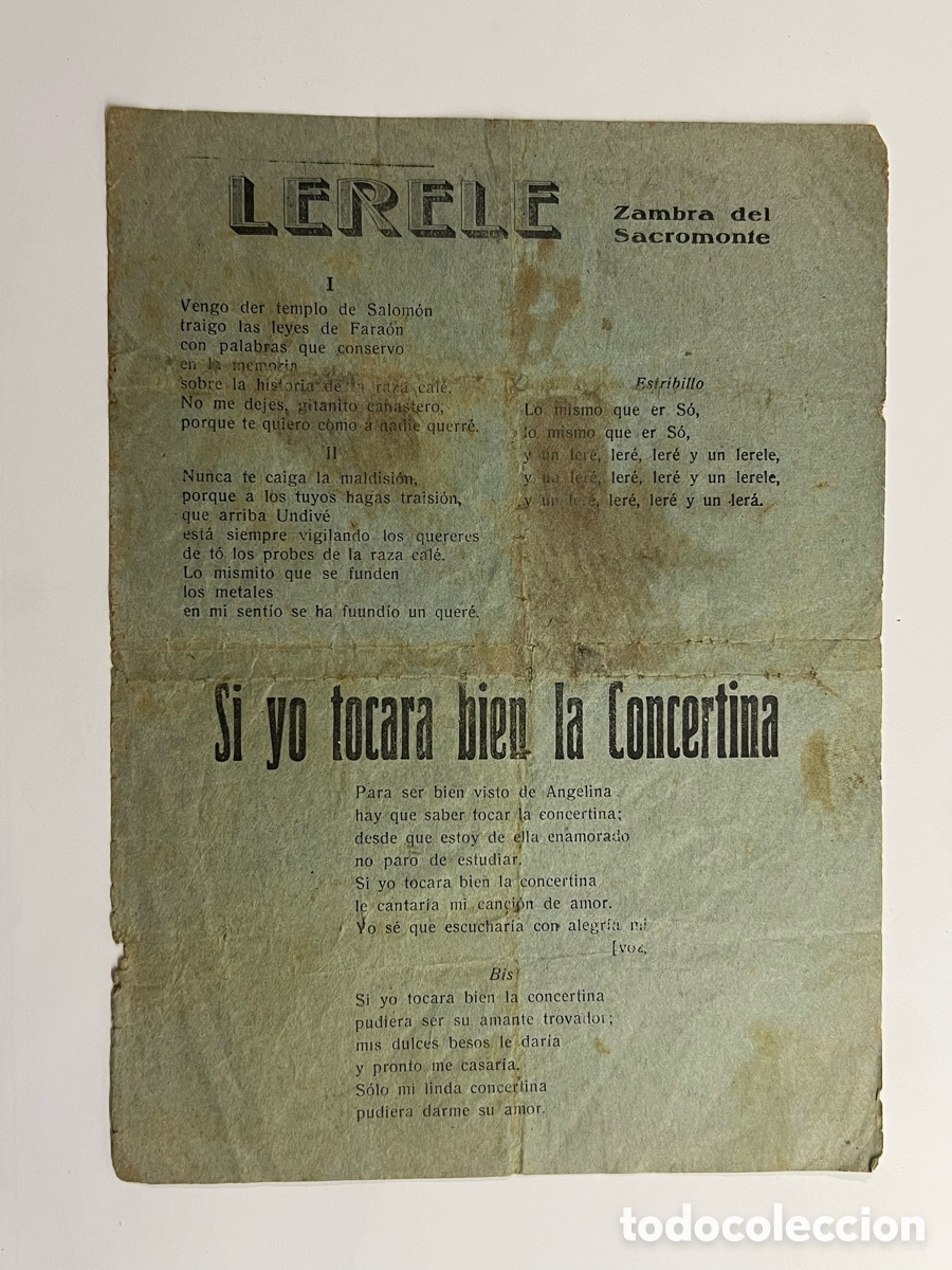 Cat&aacute;logos de M&uacute;sica: Que se mueran las feas.., (Corrido) LeReLe.., (Zambra del Sacromonte) Hojilla Musical..