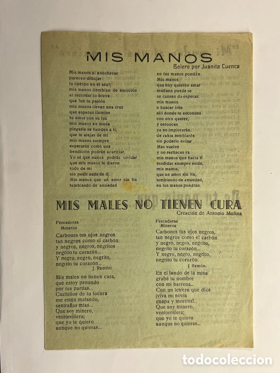Cat&aacute;logos de M&uacute;sica: Estra&ntilde;o en el Para&iacute;so.., Johnny Guitar.., De tu novio que.., Soy del Norte., Antonio Molina..