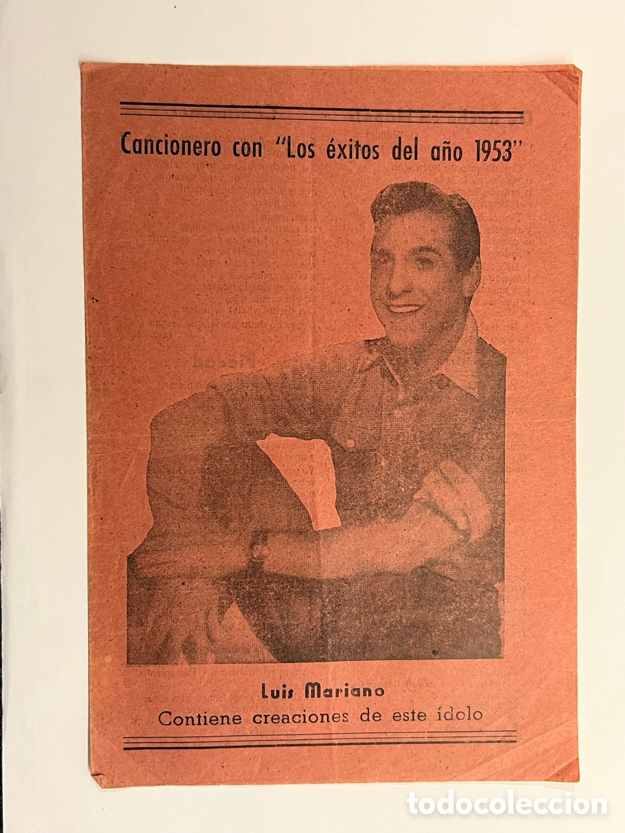 Cat&aacute;logos de M&uacute;sica: LUIS MARIANO.. Mulatita.., Rayito de Luna.., Andaluc&iacute;a m&iacute;a.., Tres Amores.., Hojilla Musical
