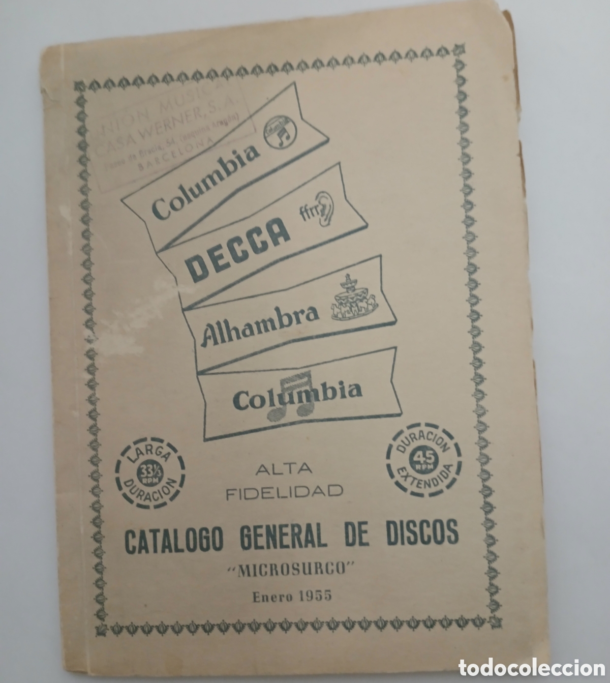 Cat&aacute;logos de M&uacute;sica: CAT&Aacute;LOGO GENERAL DE DISCOS 1955