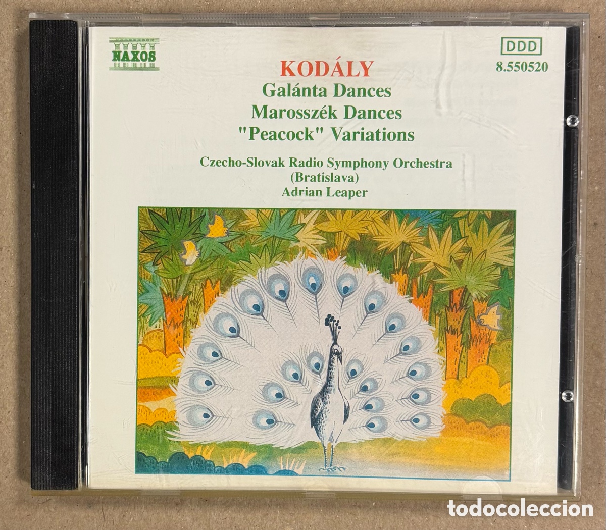 Cat&aacute;logos de M&uacute;sica: CD. KOD&Aacute;LY: GALANTA AND MAROSSZEK DANCES. &ldquo;PEACOCK&rdquo; VARIATIONS. NAXOS 1991.