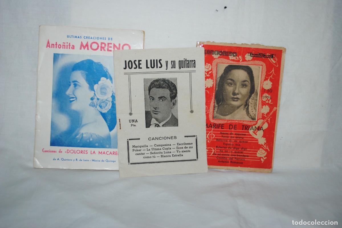 Cat&aacute;logos de M&uacute;sica: CANCIONEROS ANTIGUOS LOTE DE TRES .