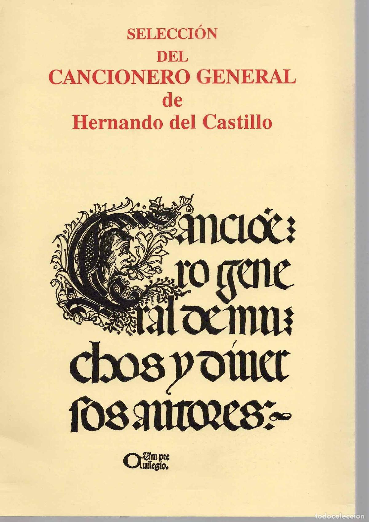 Cat&aacute;logos de M&uacute;sica: SELECCION DEL CANCIONERO GENERAL DE HERNANDO DEL CASTILLO. 1987