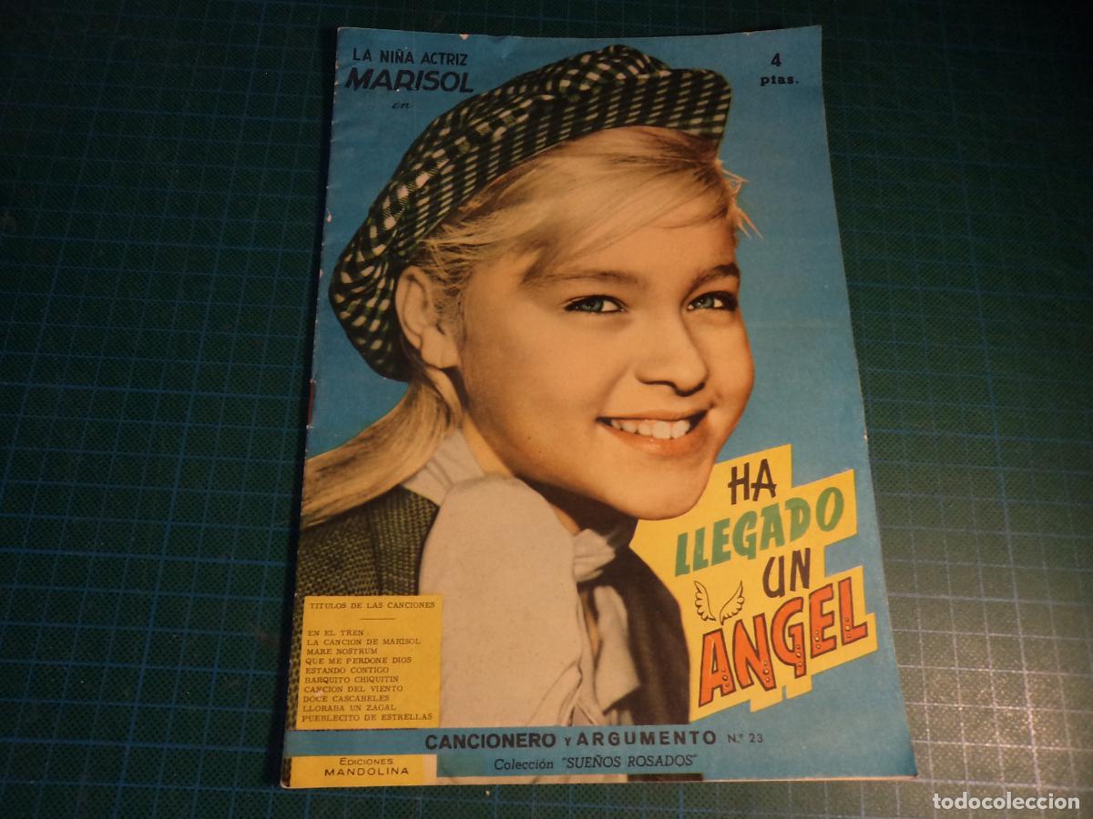 Cat&aacute;logos de M&uacute;sica: Marisol. Ha llegado un angel. Cancionero y argumentos.