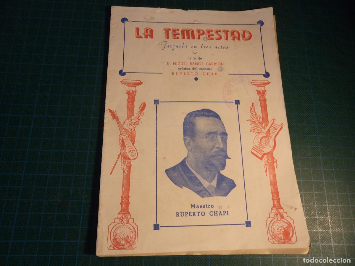 Cat&aacute;logos de M&uacute;sica: La tempestad. Zarzuela en tres actos. Graficas Serra
