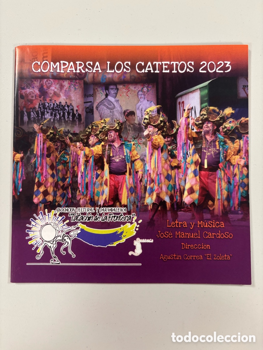 Cat&aacute;logos de M&uacute;sica: Carnaval, C&aacute;diz, 2023, libreto de la comparsa LOS CATETOS