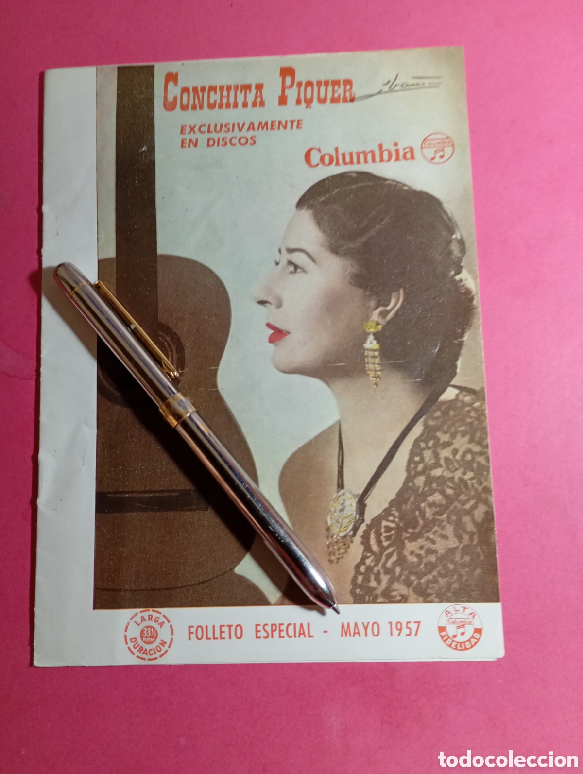 Cat&aacute;logos de M&uacute;sica: CONCHITA PIQUER CANCIONERO FOLLETO ESPECIAL MAYO 1957 - EXCLUSIVAMENTE EN DISCOS COLUMBIA