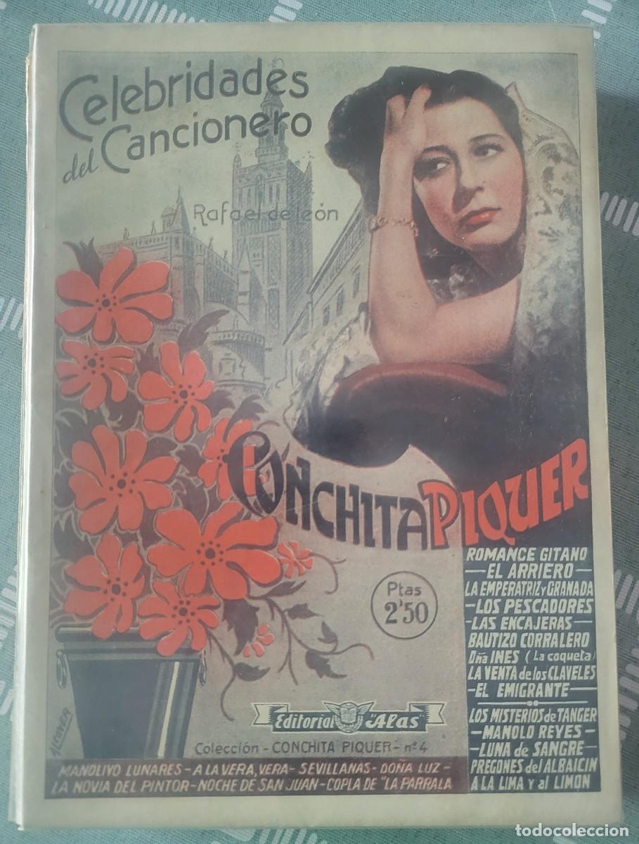 Cat&aacute;logos de M&uacute;sica: Conchita Piquer cancionero con texto y fotos Editorial Alas...