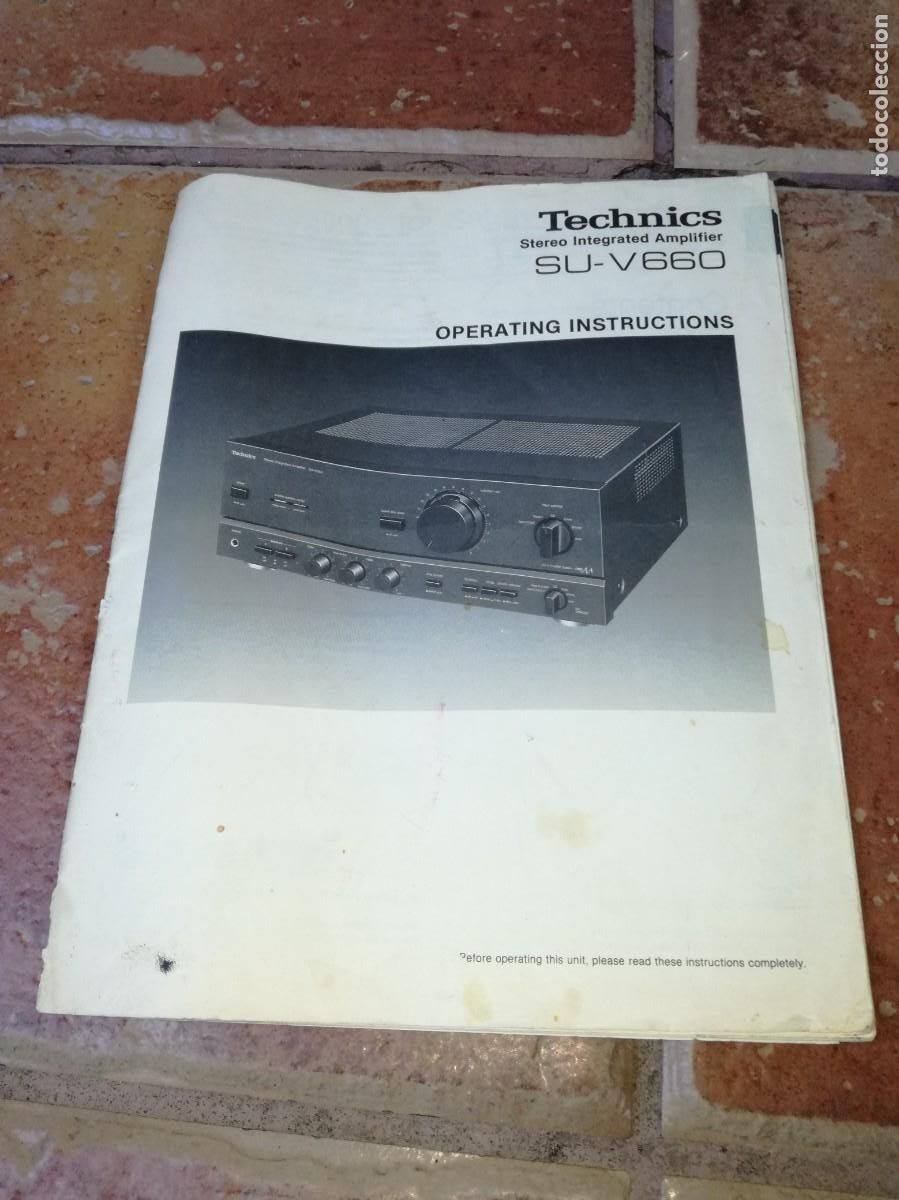 Cat&aacute;logos de M&uacute;sica: MANUAL DE INSTRUCCIONES ORIGINAL DEL AMPLIFICADOR TECHNICS SU-V660-31 PAGS