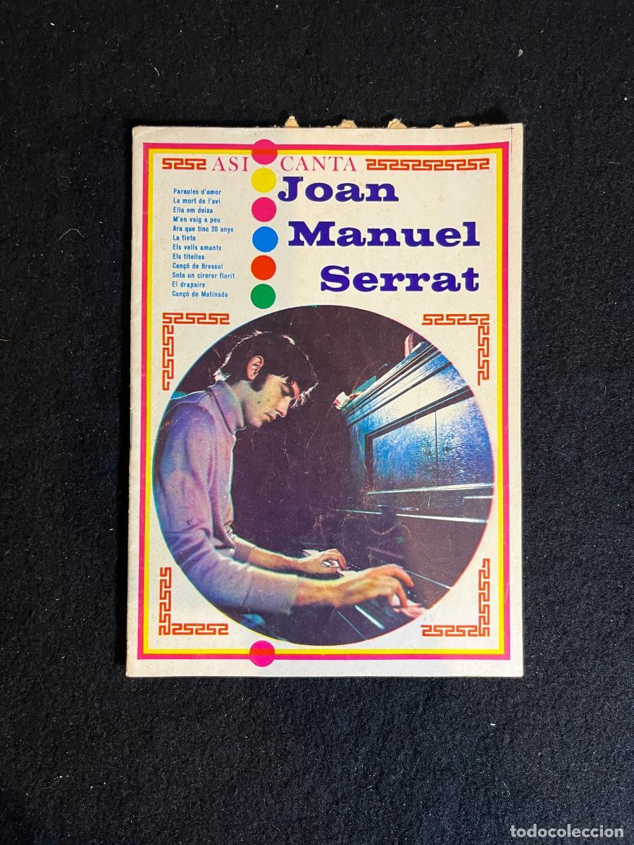 Cat&aacute;logos de M&uacute;sica: Cancionero Joan Manuel Serrat Edigsa Nova Can&ccedil;&oacute; vintage As&iacute; canta Serrat