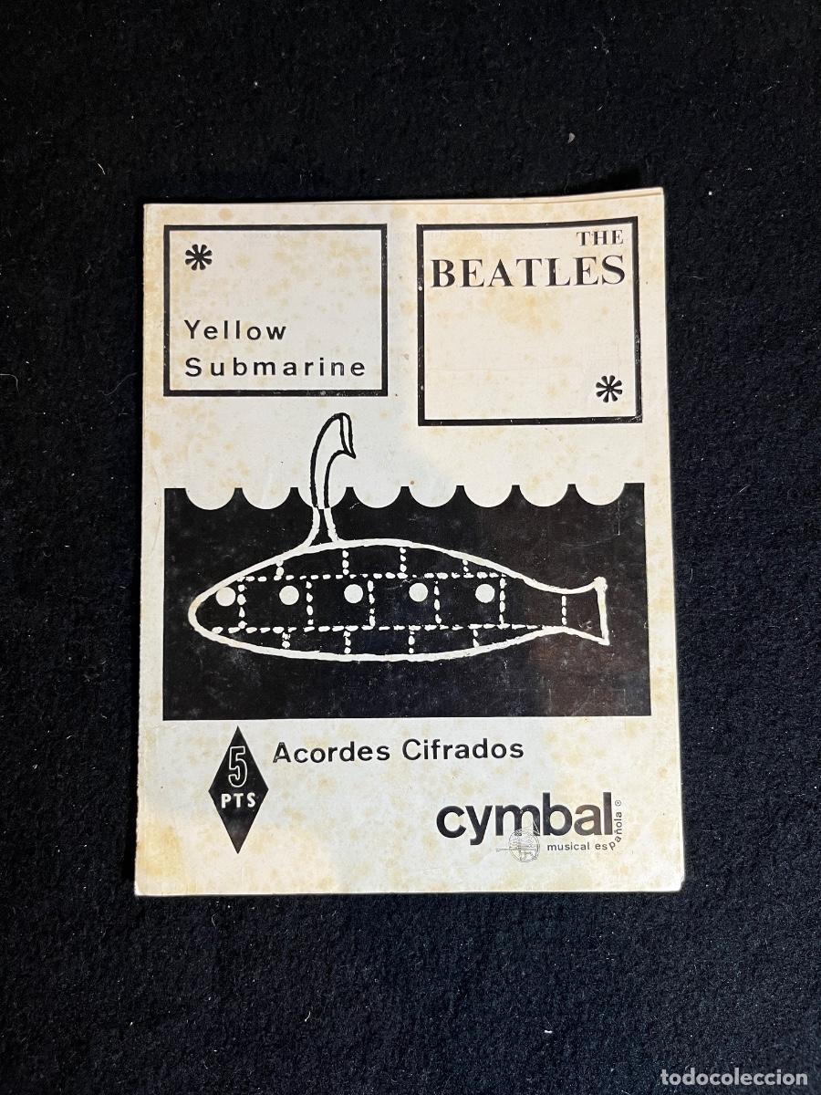 Cat&aacute;logos de M&uacute;sica: Acordes Yellow Submarine The Beatles folleto vintage Cymbal Espa&ntilde;a a&ntilde;os 60 Cancionero Partitura