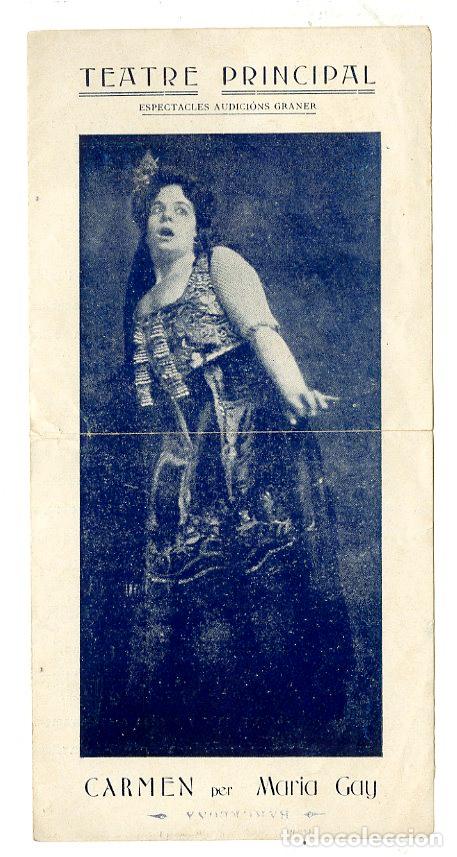 Cat&aacute;logos de M&uacute;sica: Programa de M&uacute;sica / Carmen per Maria Gay - Teatre Principal